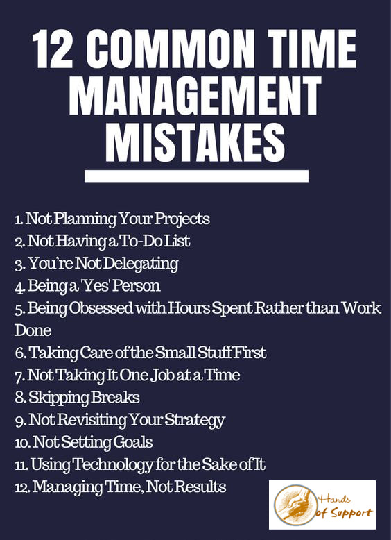 12 common time management mistakes